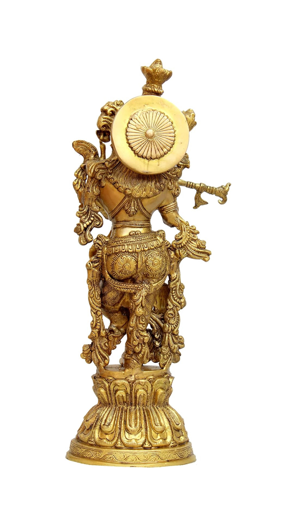 21-Inch Brass Krishna Idol