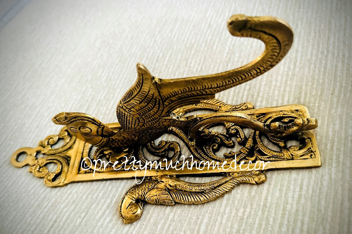 Brass Parrot Wall Bracket For Hanging Diya Lamp