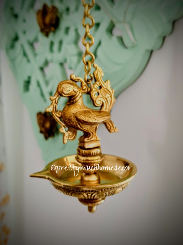 Brass Peacock Diya